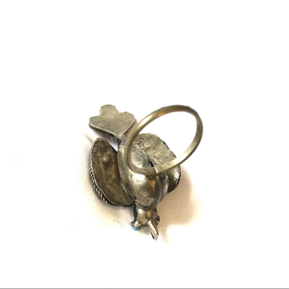 Boho Beaded Winged Bird Ring Statement Piece - image 4